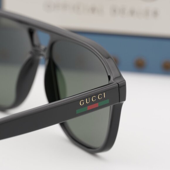 Gucci GG1856S 001 Aviator Sunglasses – Black/Grey - Picture 9 of 11